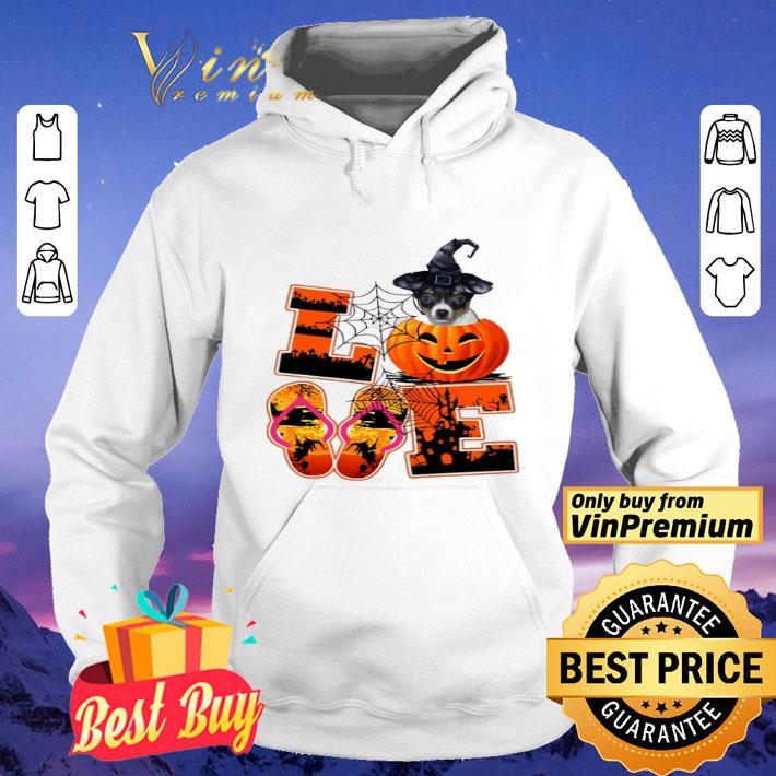 Love Halloween Toy Fox Terrier Witch Pumpkin shirt