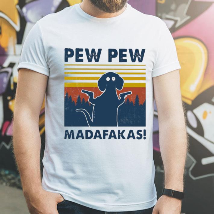 41d80870 vintage dachshund pew pew madafakas shirt 4 - Vintage Dachshund Pew Pew Madafakas shirt