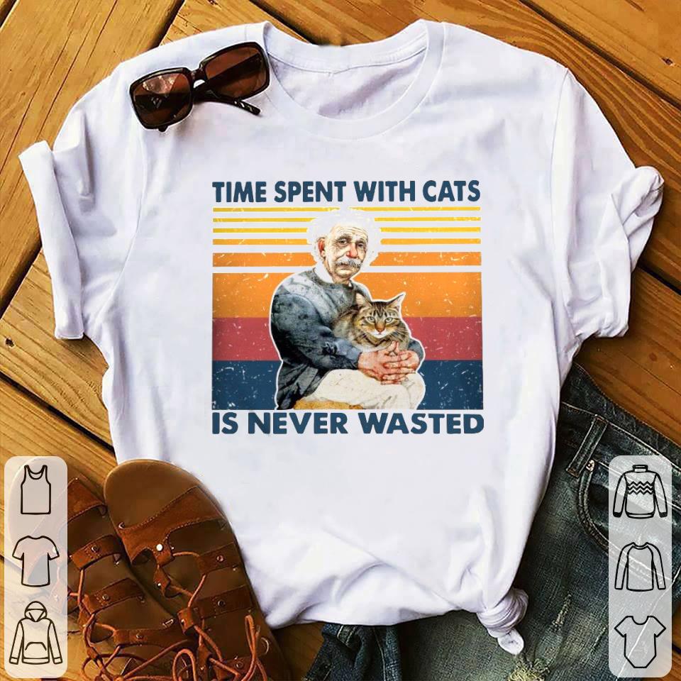 41ed024b time spent with cats is never wasted vintage retro shirt 4 - Time Spent With Cats Is Never Wasted Vintage Retro Shirt