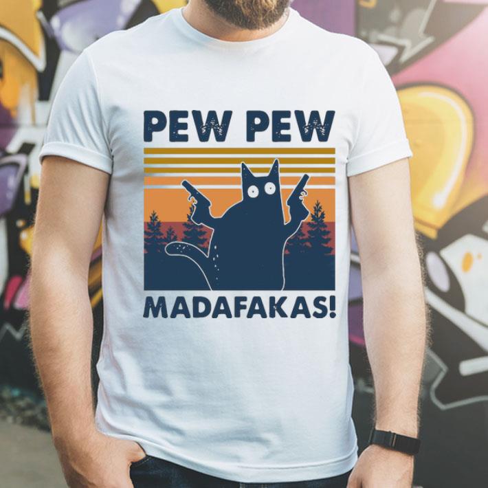 Vintage Cat Pew Pew Madafakas shirt