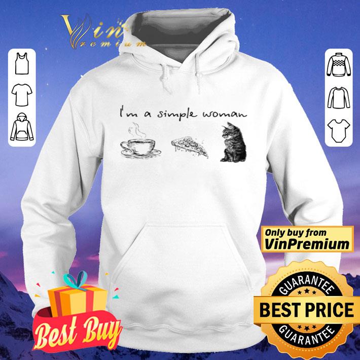 I’m a simple woman coffee pizza cat shirt