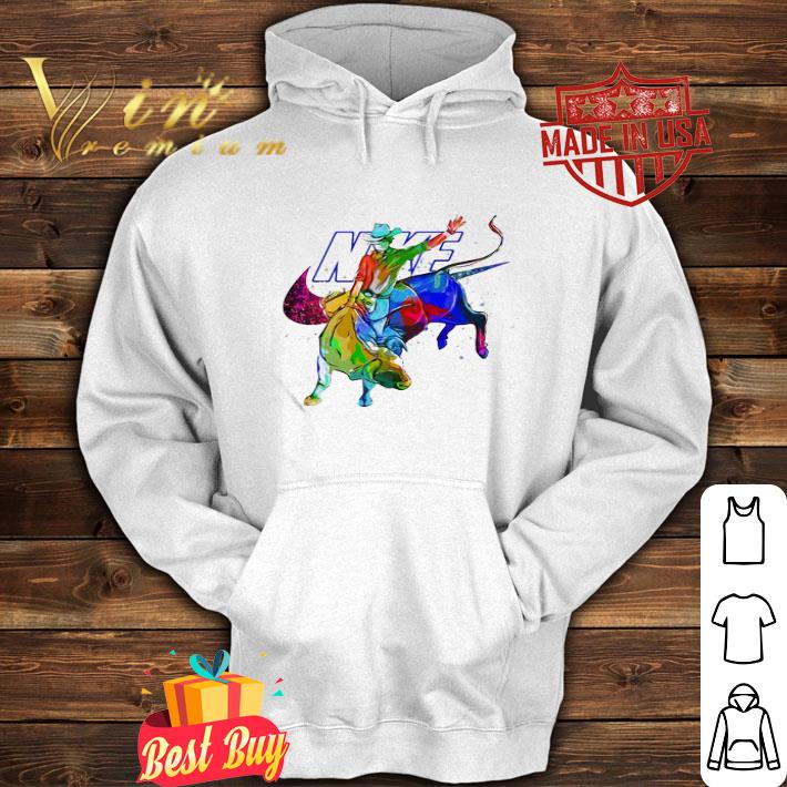 Nike Logo Riding A Buffalo Colors shirt