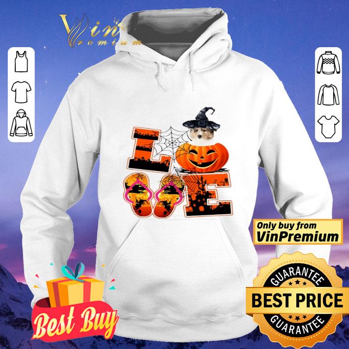 Love Halloween Rough Collie Witch Pumpkin shirt