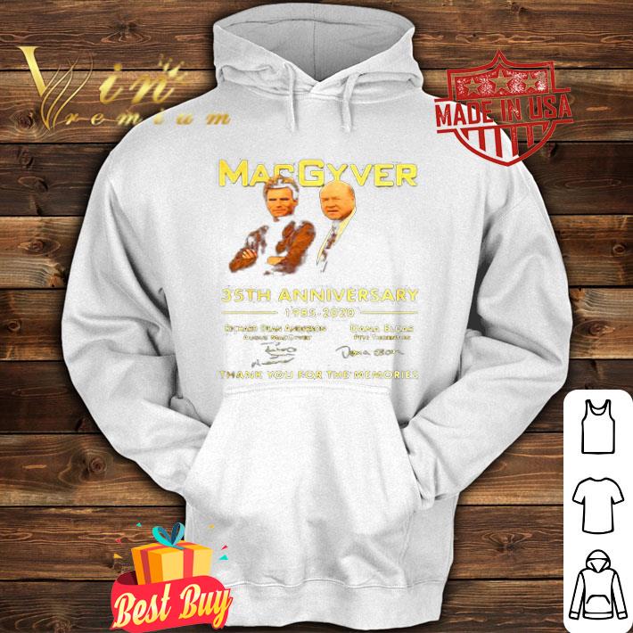 48209e93 macgyver 35th anniversary 1985 2020 thank you for the memories signatures shirt 4 - Macgyver 35th Anniversary 1985-2020 Thank You For The Memories Signatures shirt