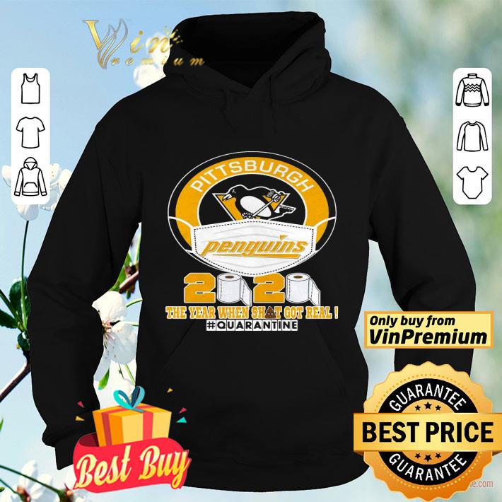 Pittsburgh Penguins Face Mask 2020 The Year When Shit Got Real Quarantine shirt