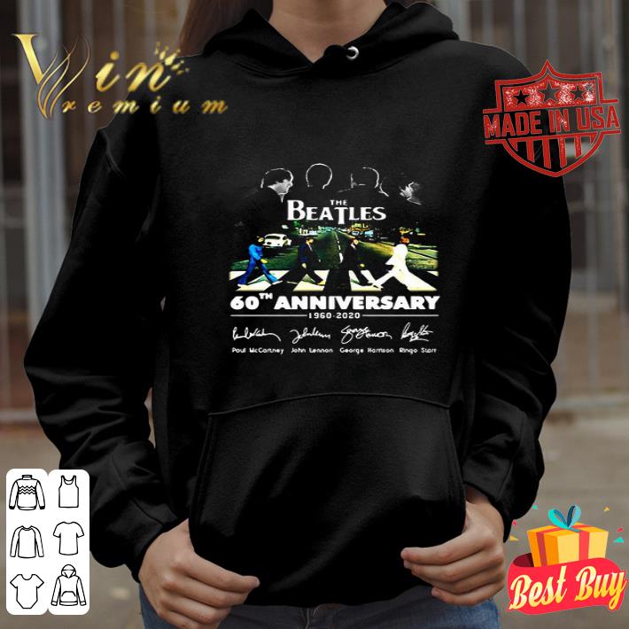 The Beatles 60th anniversary 1960-2020 signature Crossing the line shirt