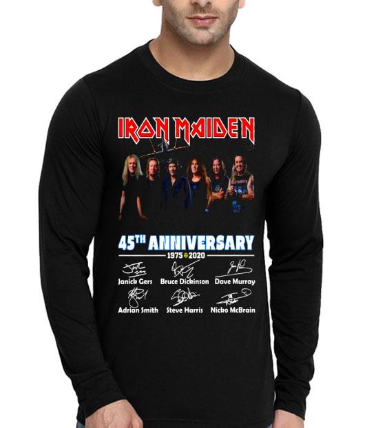 Iron Maiden 45th Anniversary 1975 2020 Signatures Shirt
