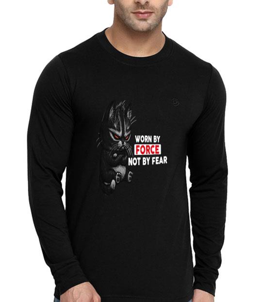 Cat Worn By Force Not By Fear Shirt 52420598 cat worn by force not by fear shirt 4 - Cat Worn By Force Not By Fear Shirt
