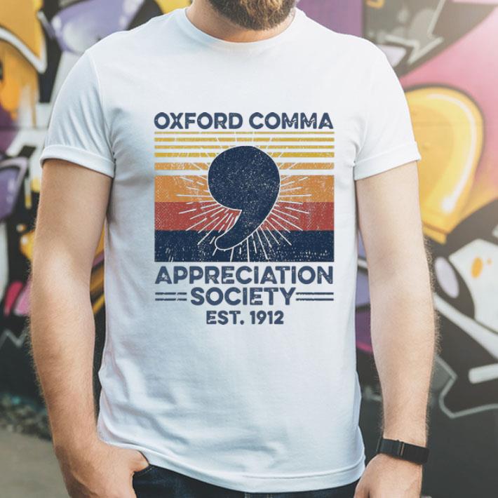 Vintage Oxford Comma Appreciation Society Est. 1912 shirt