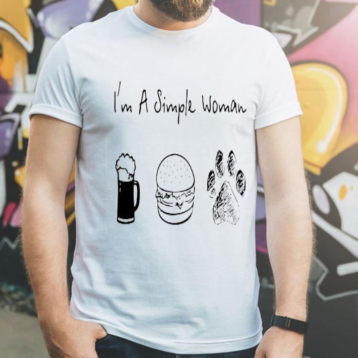 55c7d1f5 i m a simple woman beer hamburger and paw dog shirt 4 - I’m A Simple Woman Beer Hamburger And Paw Dog Shirt