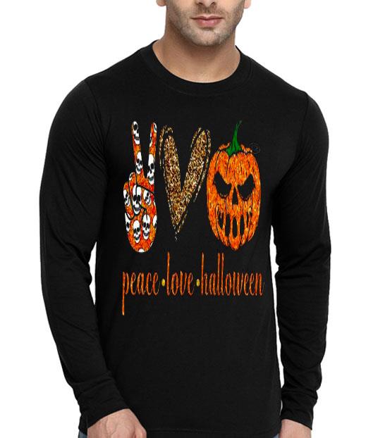 55fd5b30 skull peace love halloween shirt 4 - Skull Peace Love Halloween Shirt