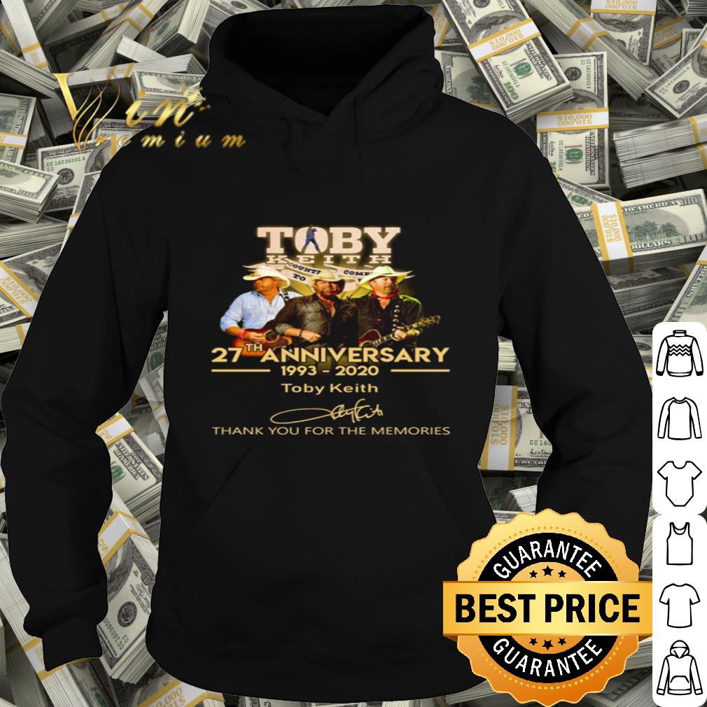 Toby Keith 27th anniversary 1993 2020 thank you for the memories shirt