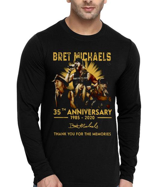 Bret Michaels 35th Anniversary 1985-2020 Thank You For The Memories Signature Shirt