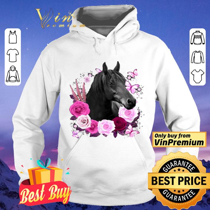 Horse Black Rose Butterfly shirt