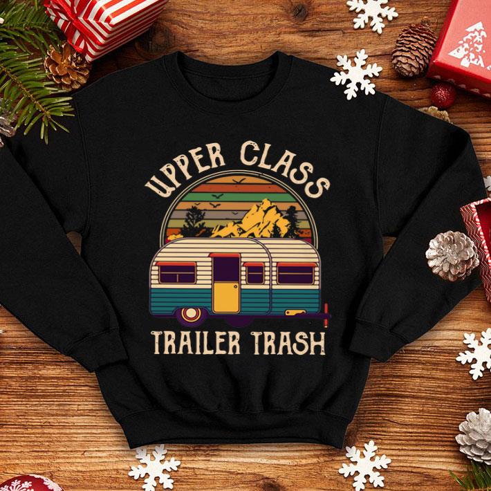 Camping Upper Class Trailer Trash Vintage Sunset shirt