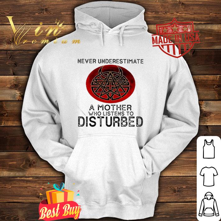 Never Underestimate A Mother Who Listens To Disturbed Logo Sunset shirt
