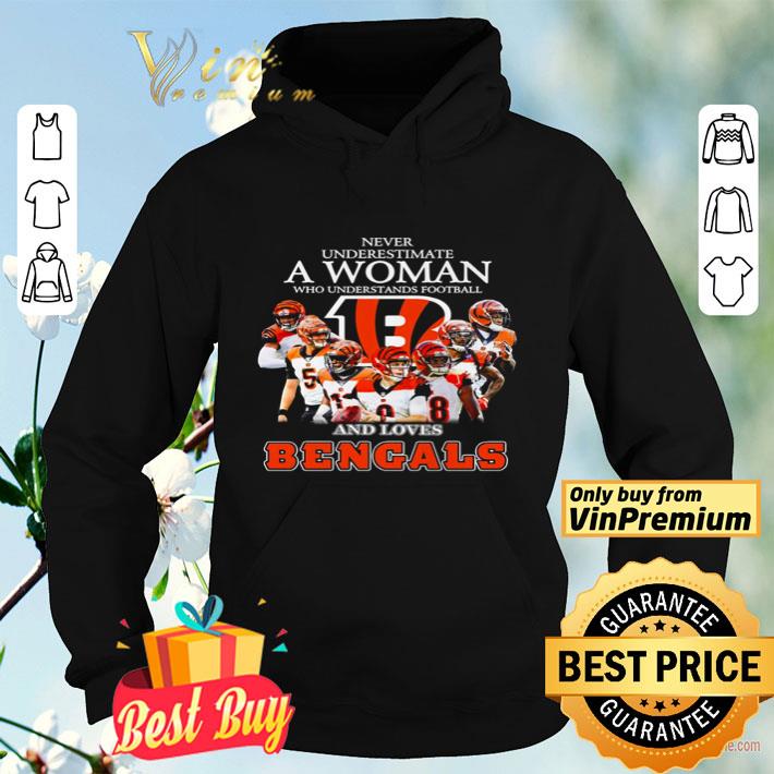 5f2d386b never underestimate a woman who understands football and loves bengals shirt 4 - Never underestimate a woman who understands football and loves Bengals shirt