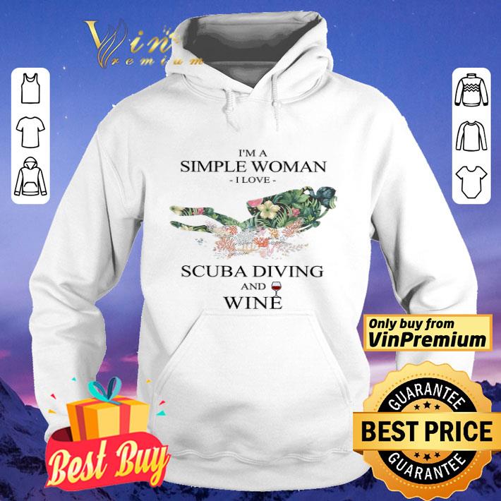 I'm A Simple Woman I Love Scuba Diving And Wine shirt