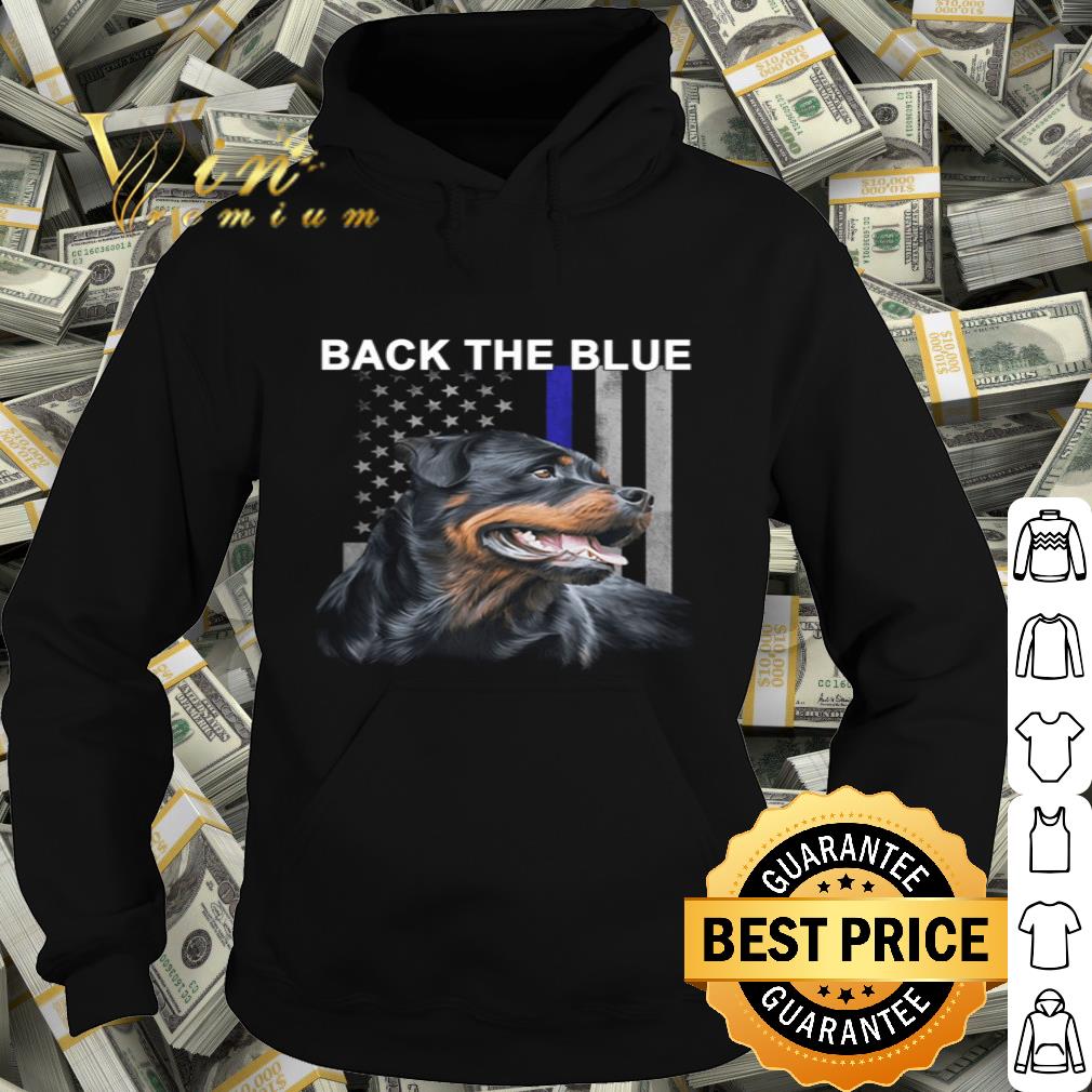 Rottweiler Black The Blue Flag American Thin Blue Line shirt