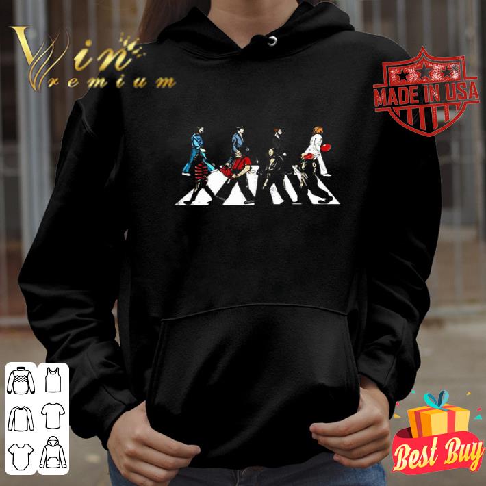 The Beatles And Halloween Horror Characters Abbrey Road shirt