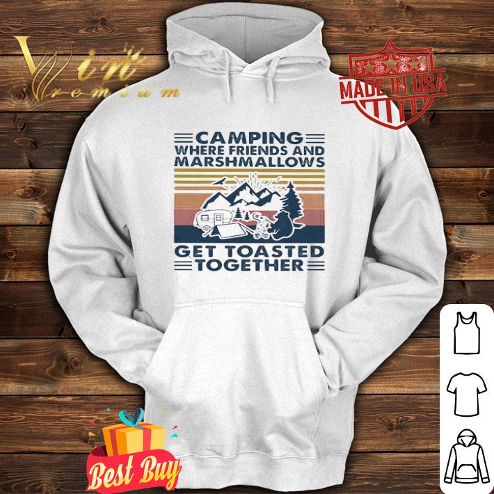 Bear Camping Where Friends And Marshmallows Get Toasted Together Vintage shirt