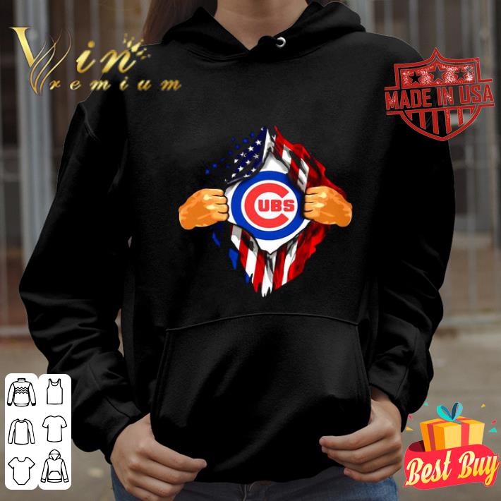 Chicago Cubs Insides Me American Flag 4th of july shirt