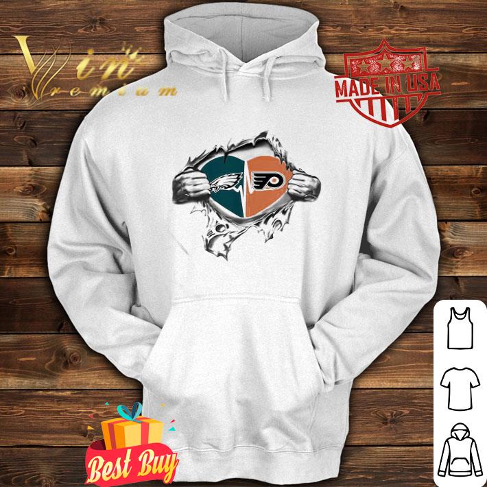 Insides Me Philadelphia Eagles And Philadelphia Flyers Heartbeat shirt