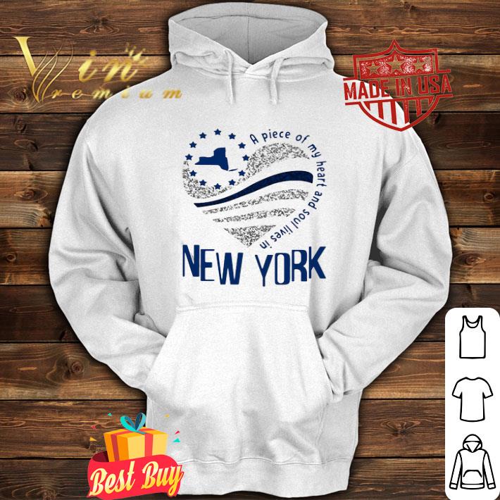A Piece Of My Heart And Soul Lives In New York Map shirt