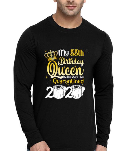 My 55th Birthday Queen The One Where I Was Quarantined Birthday 2020 Toilet Paper Shirt