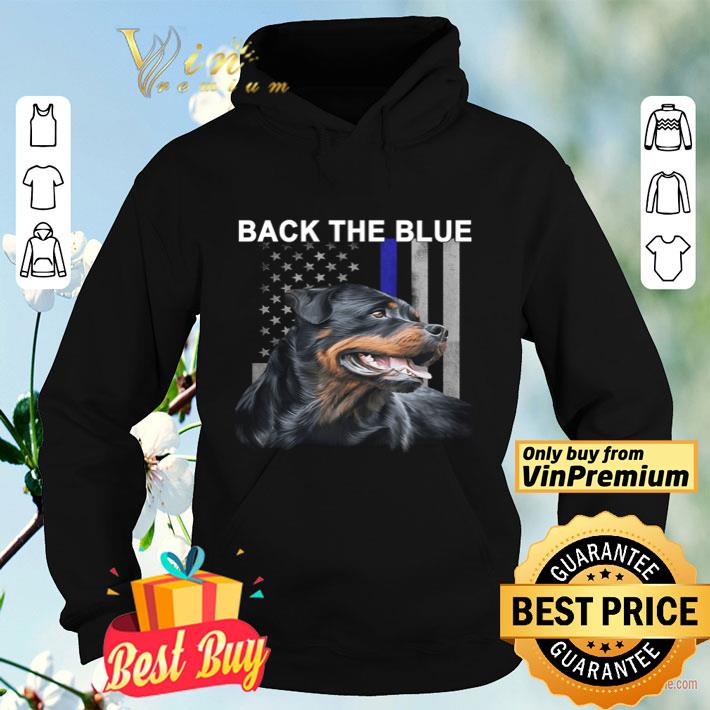 Rottweiler black the blue flag American shirt