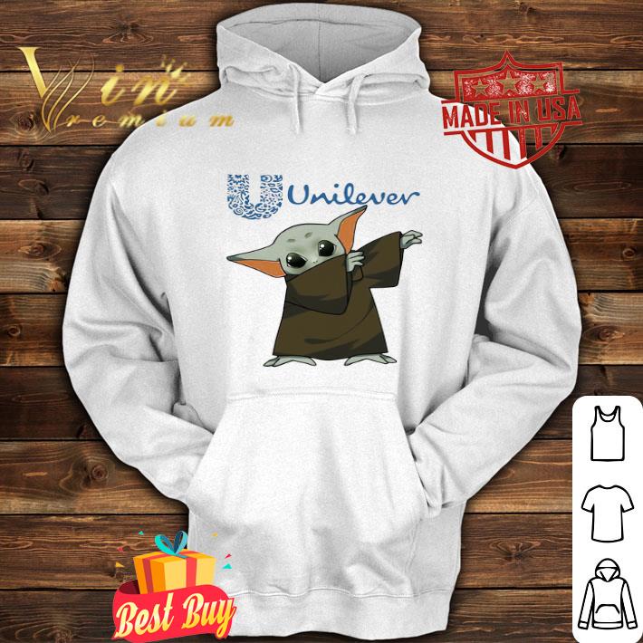 Dabbing baby yoda mask unilever logo coronavirus shirt