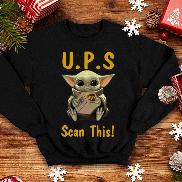 Baby Yoda Hug UPS Scan This shirt