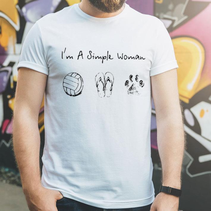 I’m A Simple Woman Volleyball Flip Flop Dog shirt