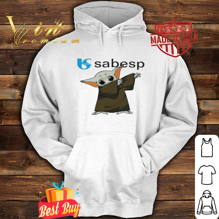 Dabbing baby yoda mask sabesp logo coronavirus shirt