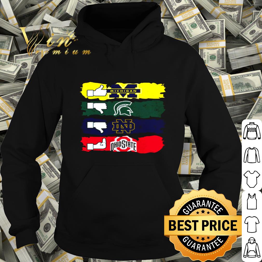 Like Michigan Wolverines Spartans Dislike Notre Dame Ohio State shirt 4 Like Michigan Wolverines Spartans Dislike Notre Dame Ohio State shirt