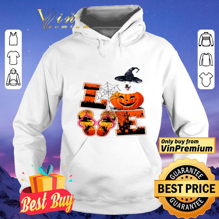 Love Halloween Siberian Husky Witch Pumpkin shirt