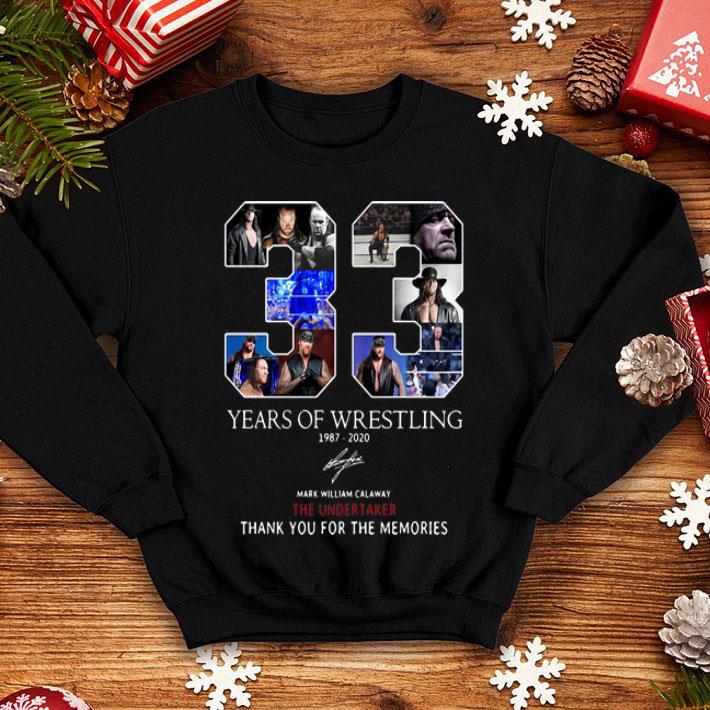 33 Years Of Wrestling Mark William Calaway Thank You For The Memories shirt 1 33 Years Of Wrestling Mark William Calaway Thank You For The Memories shirt