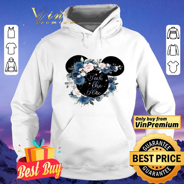 Micky Mouse Flowers Back The Blue shirt