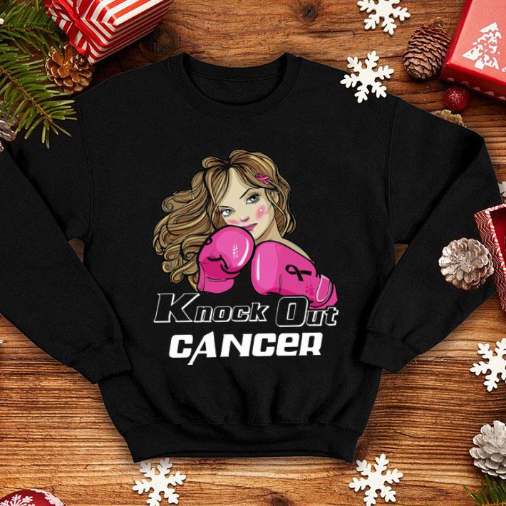 Girl Boxing Knock Out Cancer shirt
