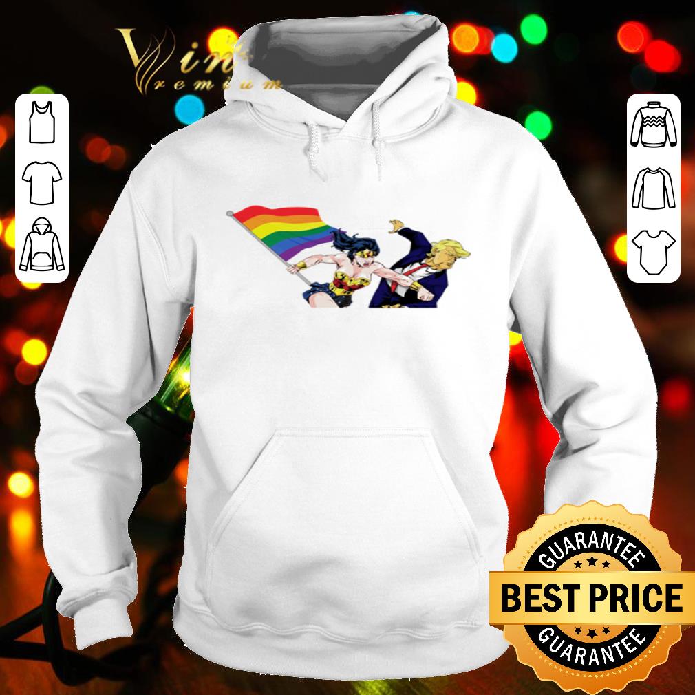 823096d8 wonder woman punch trump and lgbt flag shirt 4 - Wonder Woman Punch Trump and LGBT flag shirt