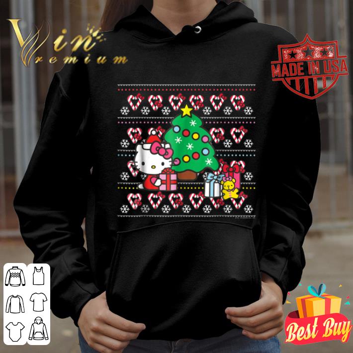 Hello Kitty Candy Cane Christmas Sweater Tee Shirt 893481dc hello kitty candy cane christmas sweater tee shirt 4 - Hello Kitty Candy Cane Christmas Sweater Tee Shirt