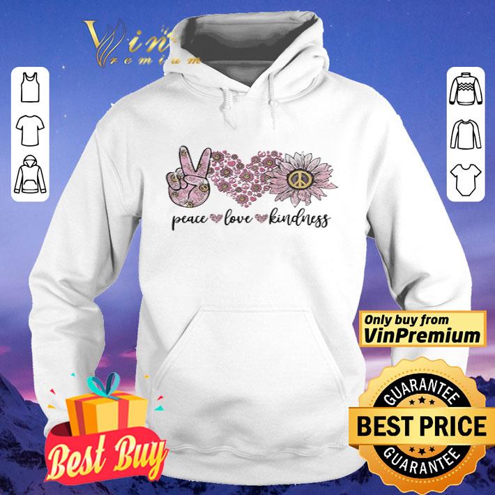 Pecae Love Kindness Flower Pink Heart Hand shirt