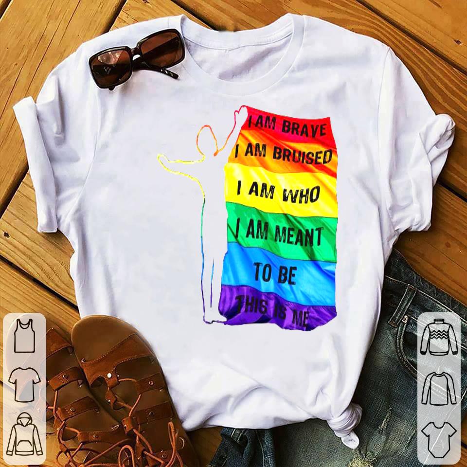 8c494242 megan rapinoe i am brave bruised who meant to be lgbt flag shirt 4 - Megan Rapinoe I am Brave Bruised Who Meant To Be LGBT Flag Shirt