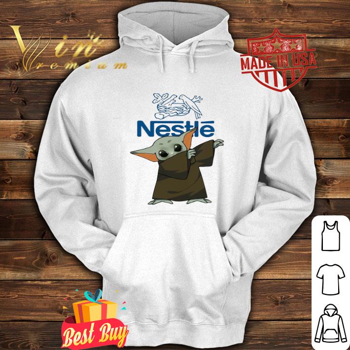 Dabbing baby yoda mask nestle logo coronavirus shirt