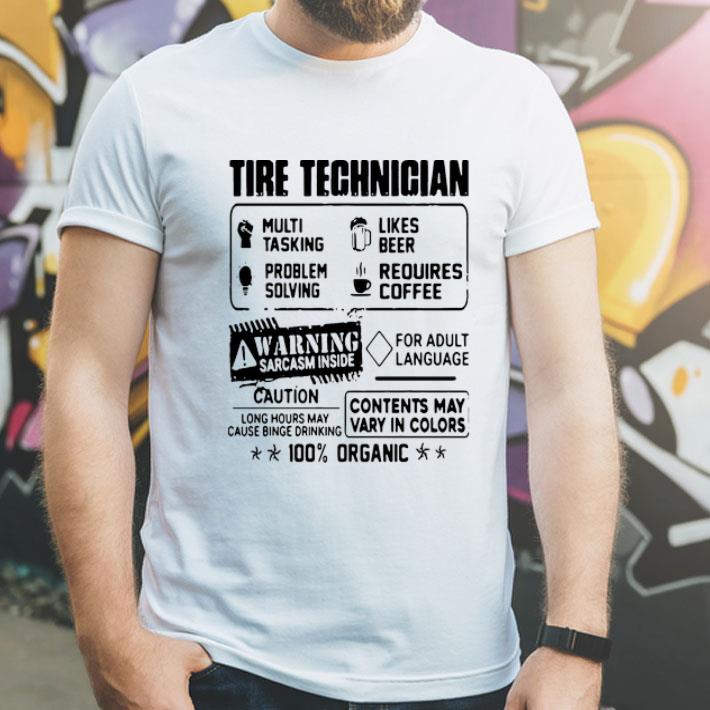 Tire Technician Likes Beer Problem Solving Requires Coffee shirt