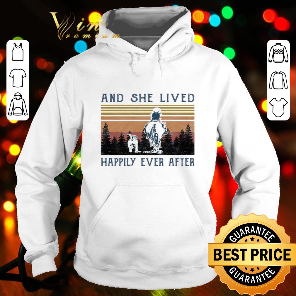 92419216 and she lived happily ever after dog and horse girl sunset shirt 4 - And She Lived Happily Ever After Dog and Horse Girl Sunset shirt