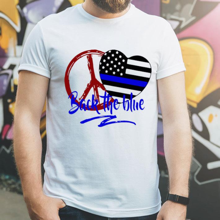 Back The Blue America Love Heart Independence Day shirt