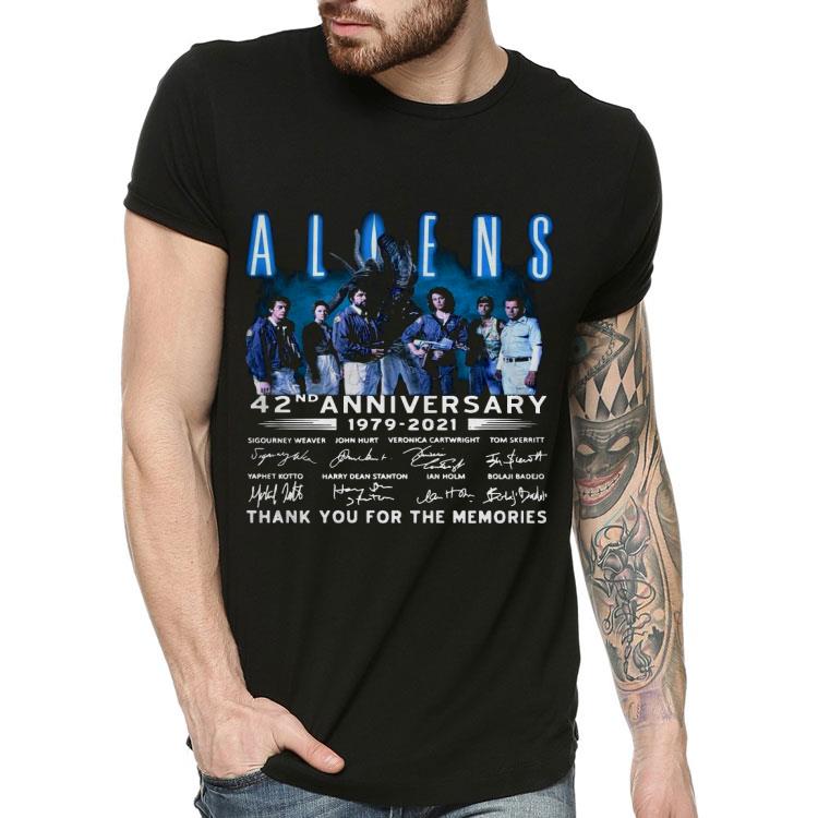 Aliens 42nd Anniversary 1979-2021 Signatures Thank You For The Memories Shirt