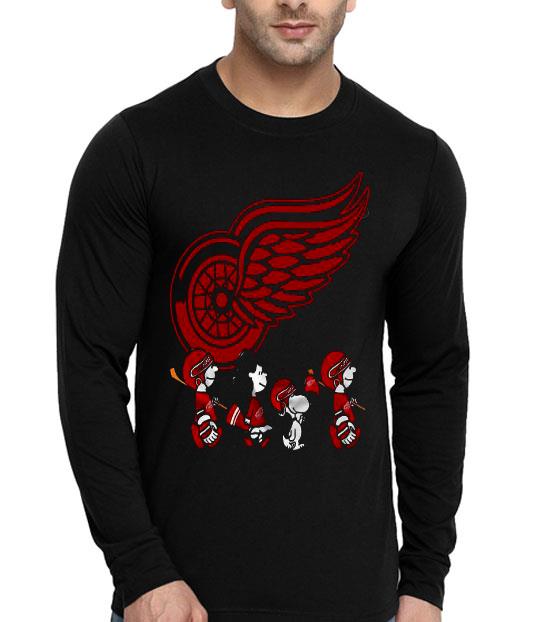 993f8722 the peanut characters detroit red wings shirt 4 - The Peanut Characters Detroit Red Wings Shirt