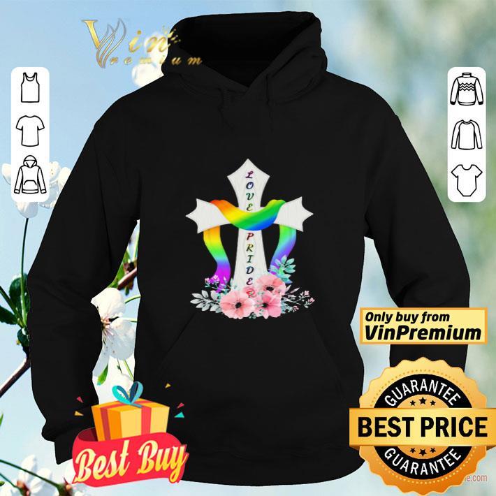ove pride cross flowers lgbt shirt